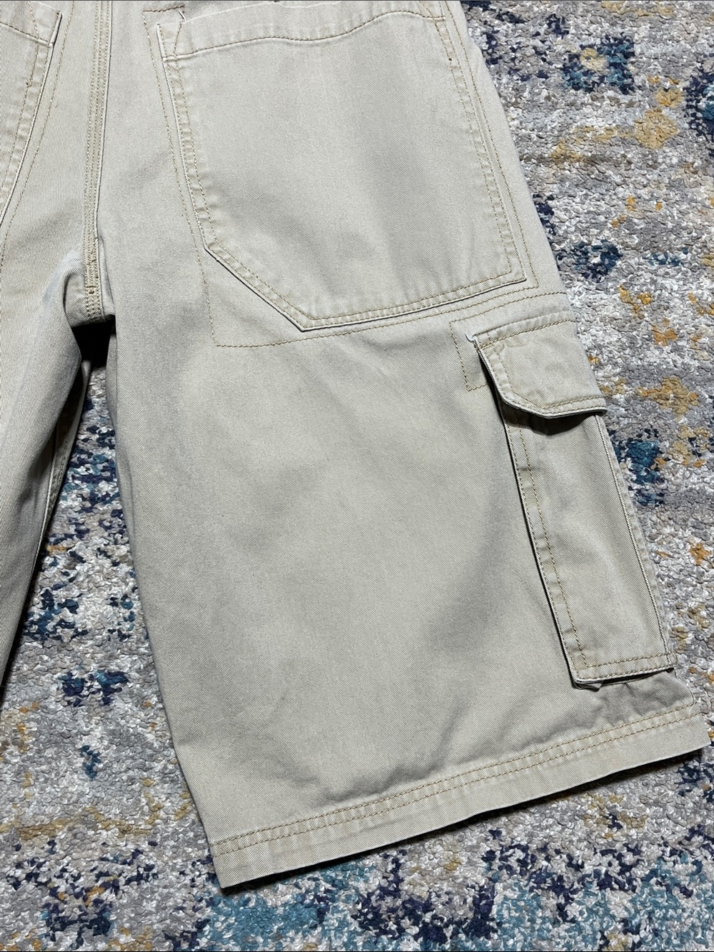 Y2K South Pole Baggy Tan Cargo Shorts with Embroidered Back Logo Size 29 - Picture 6 of 16